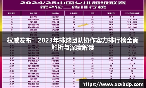 权威发布：2023年排球团队协作实力排行榜全面解析与深度解读